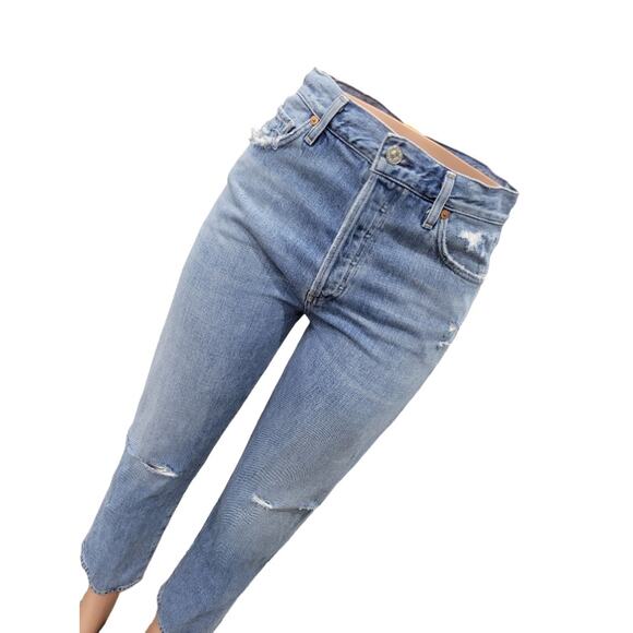 Citizens of Humanity McKenzie Jeans Womens 27 Blue Curved Straight Premium Denim - Picture 11 of 16